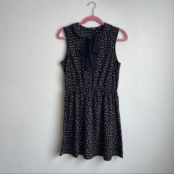Forever 21 / Square Polka Dot Black Dress - Picture 1 of 8